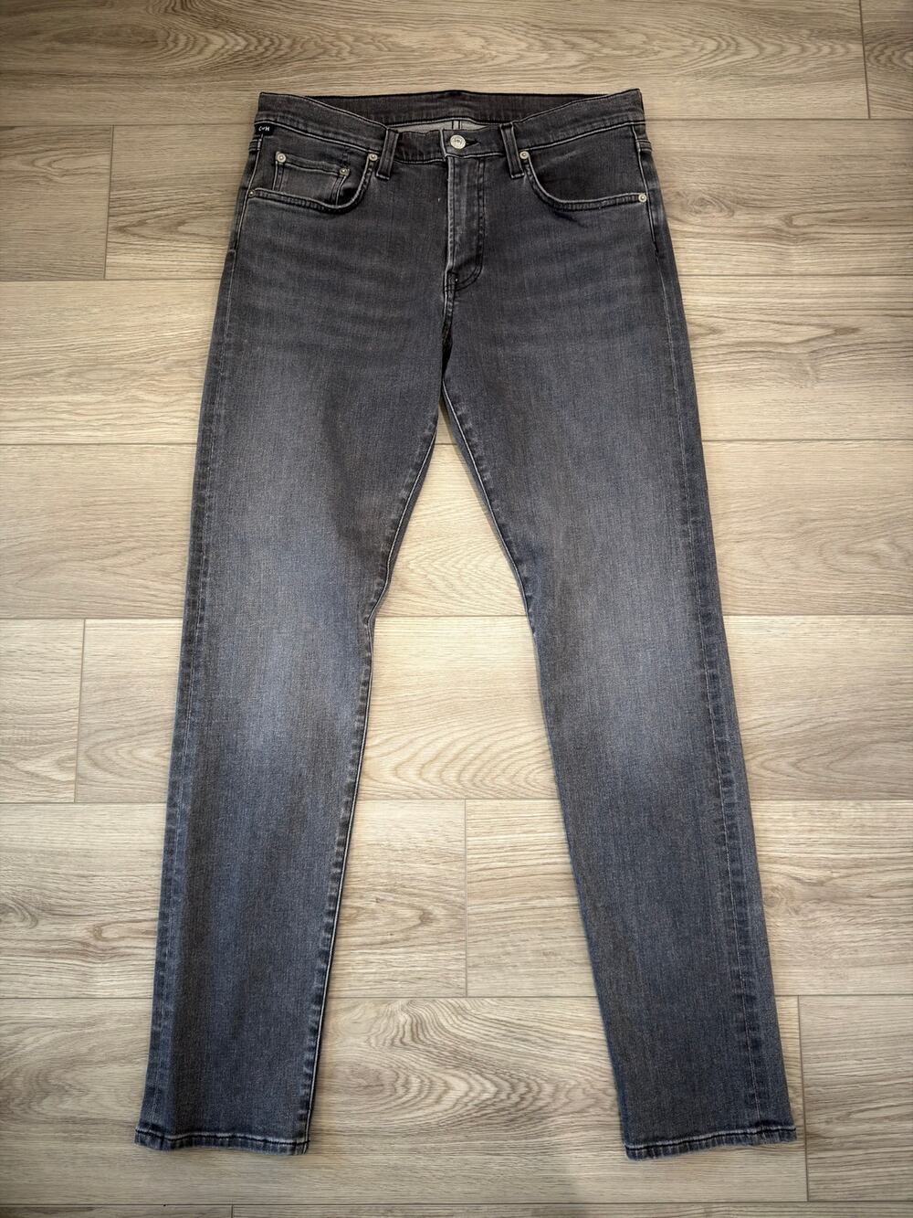 Citizens of Humanity Mens Slim Straight Gray Casual Cotton Stretch Jeans 32x31